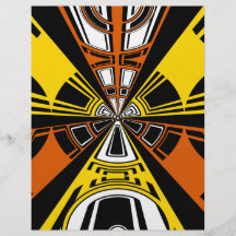 Motif jaune et orange moderne de cercle prospectus en couleur