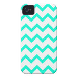 Motif maigre de Chevron de turquoise Coque iPhone 4 Case-Mate