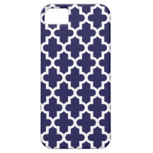 Motif marocain moderne de bleu marine coques iPhone 5 Case-Mate