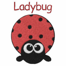 Motif mignon de broderie de coccinelle polo brodé