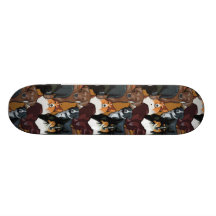 Motif mignon de chiot skateboards cutomisables