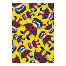 Motif mignon de garçon de super héros invitation personnalisée