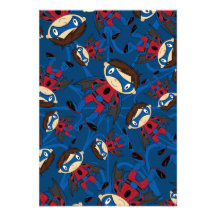 Motif mignon de garçon de super héros invitations