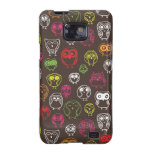Motif mignon de griffonnage de hibou étui galaxy SII