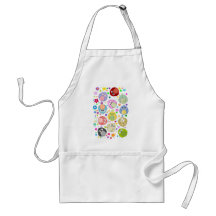 Motif mignon de hiboux et de fleurs tabliers