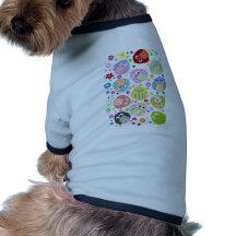 Motif mignon de hiboux et de fleurs manteaux pour toutous