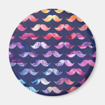 Motif mignon de moustache avec des recouvrements d aimants pour réfrigérateur