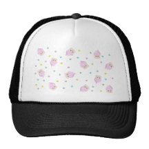 Motif mignon de petit gâteau casquette de camionneur