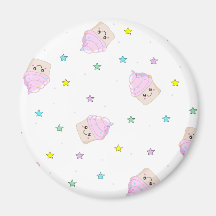 Motif mignon de petit gâteau magnets