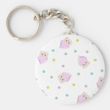Motif mignon de petit gâteau porte-clé
