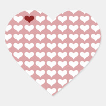 Motif mou blanc rouge d'amour d'amoureux mignon autocollant