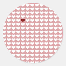 Motif mou blanc rouge d'amour d'amoureux mignon autocollant