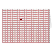 Motif mou blanc rouge d'amour d'amoureux mignon carte de vœux