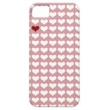 Motif mou blanc rouge d'amour d'amoureux mignon coque iPhone 5 Case-Mate
