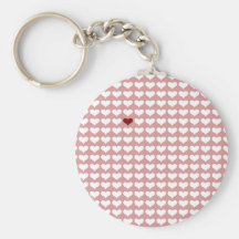 Motif mou blanc rouge d'amour d'amoureux mignon porte-clés
