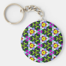 Motif multicolore porte-clef