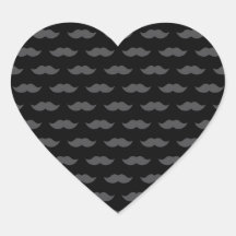 Motif noir de moustache de moustache de guidon autocollants