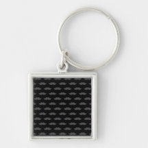 Motif noir de moustache de moustache de guidon porte-clefs