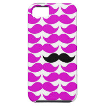 Motif noir de rose de moustache de guidon coque Case-Mate iPhone 5