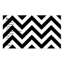 Motif noir et blanc de chevrons de zigzag cartes de visite professionnelles