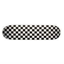 Motif noir et blanc de damier de contrôleurs skateboards personnalisables