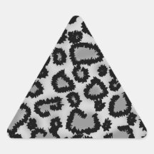 Motif, noir et gris d'empreinte de léopard autocollants en triangle