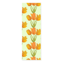 Motif orange de tulipe carte de visite