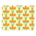 Motif orange de tulipe carte postale