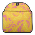 Motif orange et rose d'été de fougères housse MacBook pro