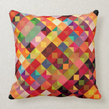Motif orange rouge abstrait de vecteur coussin