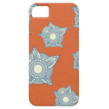 Motif orange tribal girly chic de damassé de boho  coques Case-Mate iPhone 5