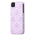 Motif pourpre de damassé coques Case-Mate iPhone 4