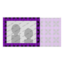 Motif pourpre et noir gothique photocartes