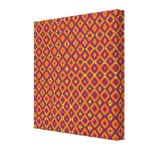 motif pourpre orange toile tendue sur châssis