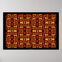 Motif primitif Tribal-Assaisonné de cool de résumé Poster