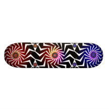 Motif radial psychédélique : Planche à roulettes
