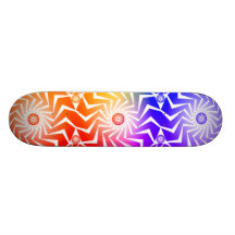 Motif radial psychédélique : Planche à roulettes