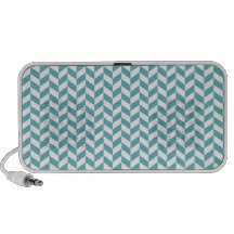 Motif rayé turquoise moderne de hanche bleue et bl haut-parleur de voyage