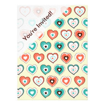 Motif romantique de coeurs bristol personnalisé