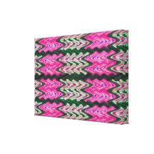 Motif rose d'abrégé sur vert toile tendue sur châssis