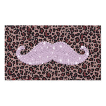 Motif rose drôle de moustache et de poster de anim modèle de carte de visite