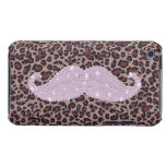 Motif rose drôle de moustache et de poster de anim étuis barely there iPod