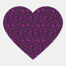 Motif rose et noir lumineux de vigne autocollants