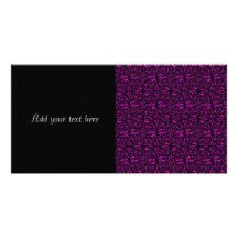 Motif rose et noir lumineux de vigne photocartes