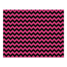 Motif rose et noir magenta chaud de Chevron Photos Sur Toile