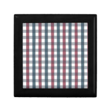 Motif rouge, blanc et bleu de pique-nique boîte à souvenirs