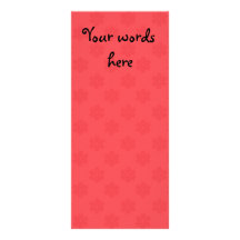Motif rouge-clair de flocons de neige carte double en  couleur