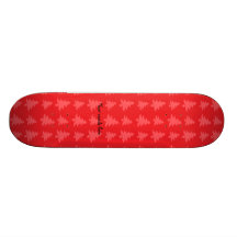 Motif rouge d'arbres de Noël Skateboard Customisable