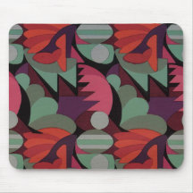 Motif rouge d'art déco - Mousepad Tapis De Souris