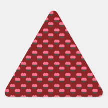 Motif rouge de petit gâteau autocollants